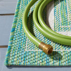 Safavieh Courtyard Collection Area Rug - 9' X 12', Ivory & Green, Non-Shedding & Easy Care, Indoor/Outdoor & Washable-Ideal For