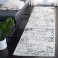 SAFAVIEH Amelia Collection Runner Rug - 2'2'' x 12', Ivory & Grey, Modern Abstract Design, Non-Shedding & Easy Care, Ideal for H