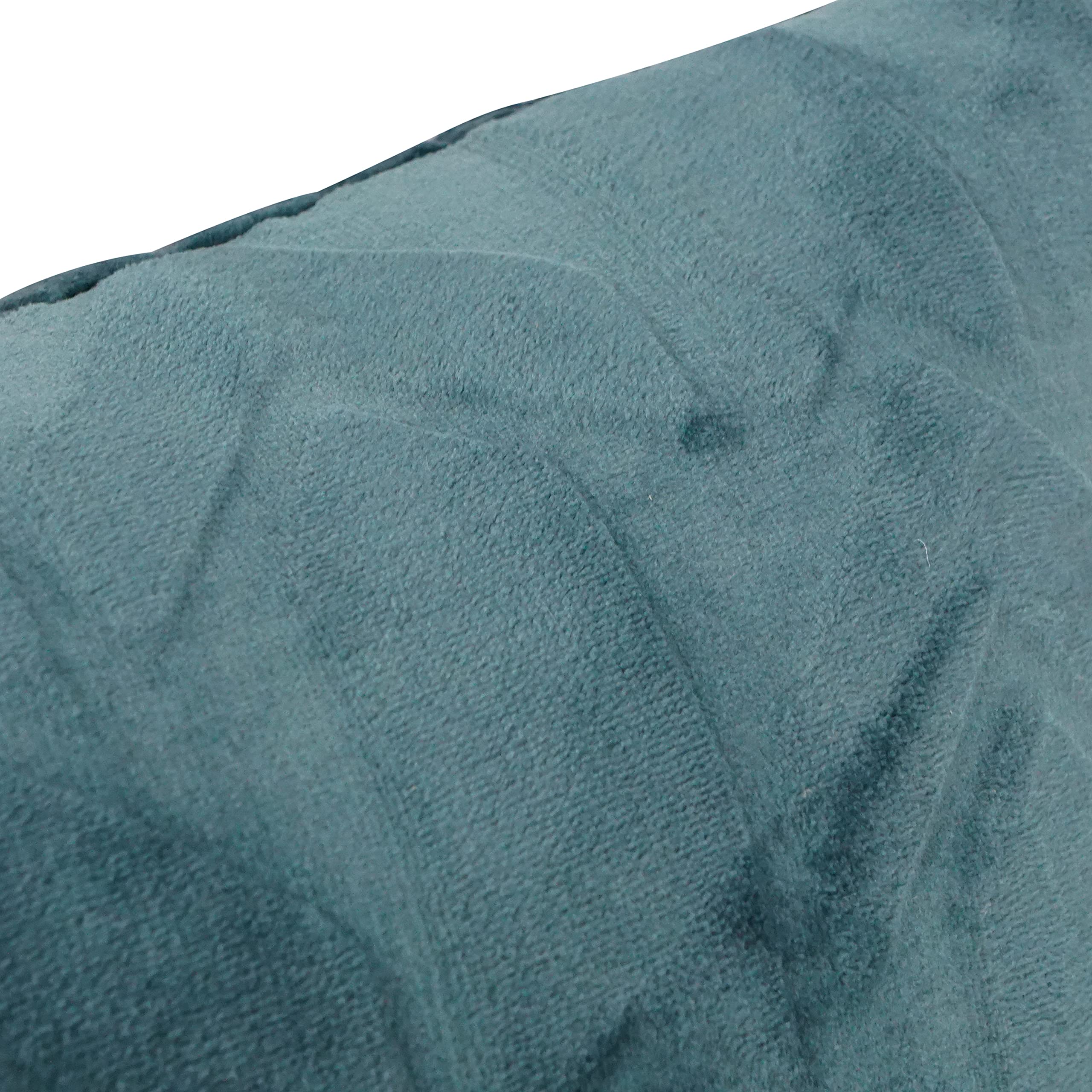 Blazing Needles Square Faux Fur Throw Pillows, 17", Agora Teal 2 Count