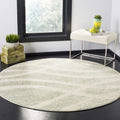 SAFAVIEH Adirondack Collection 3 Round Sage/Cream ADR125X Modern Wave Distressed Non-Shedding Living Room Dining Bedroom Foyer 