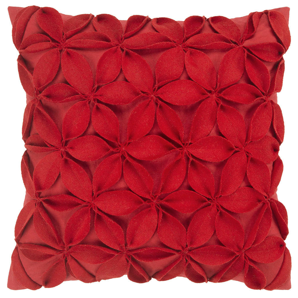 Rizzy Home T07925 Decorative Pillow, 18'X18', Red/Pink/