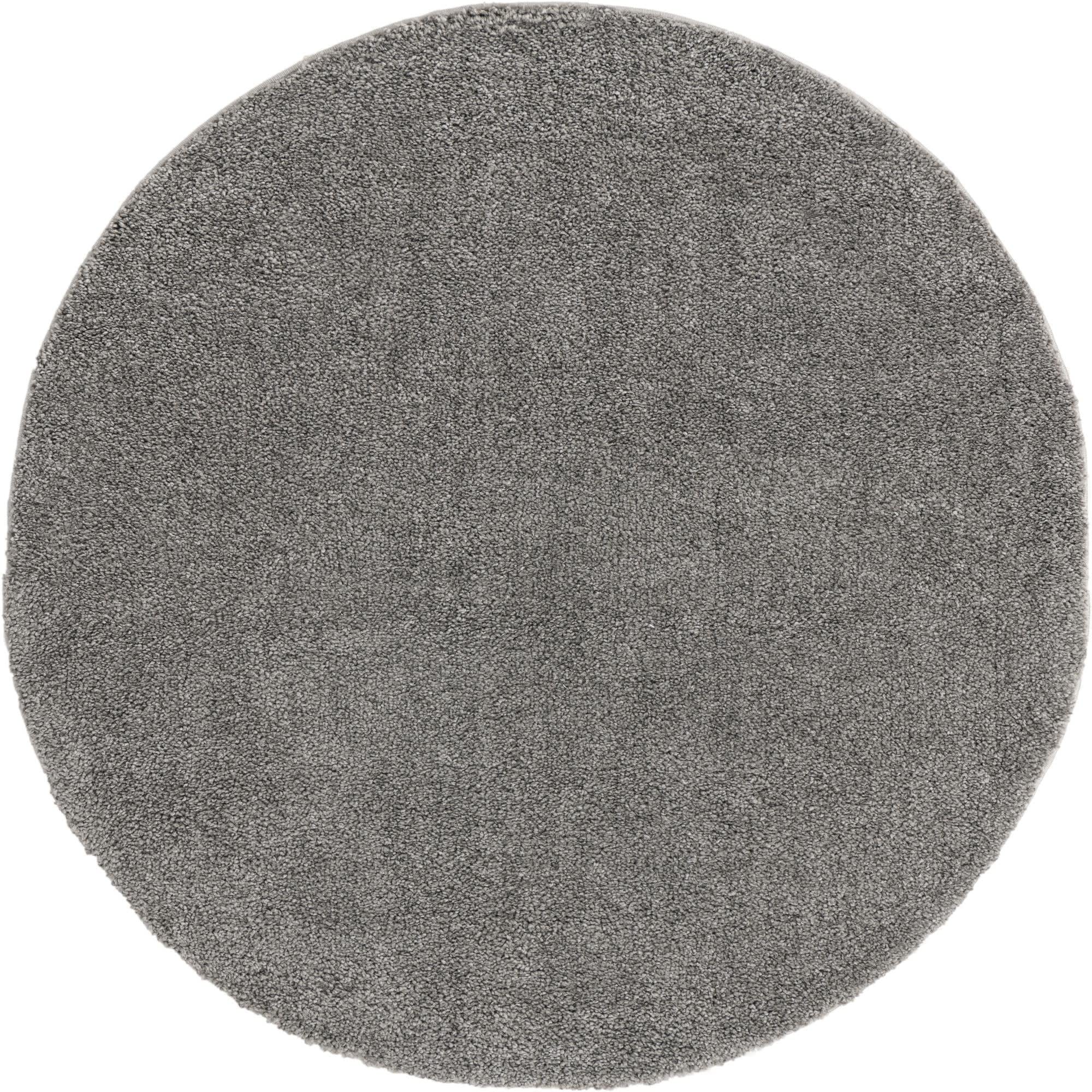 Unique Loom Solo Collection Area Rug - Calabasas (5 3 Round, Gray)