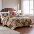 Greenland Home Antique Chic 100% Cotton Authentic Patchwork Quilt Set, 4-Piece Twin/Xl