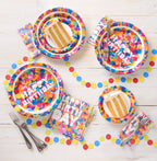 American Greetings Confetti Birthday Party Supplies, Dessert Plates (36-Count)