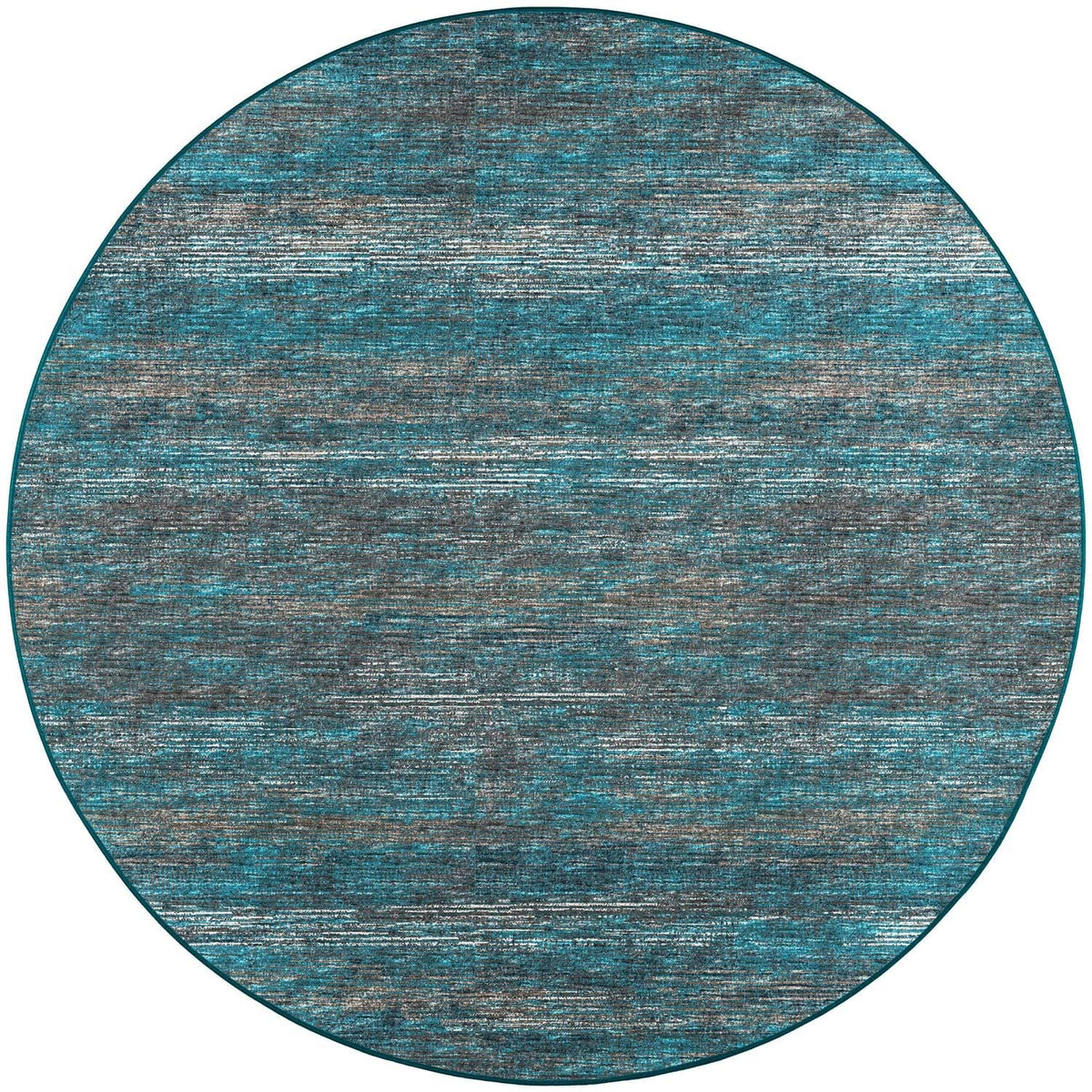 Ciara Cr1 Blue Transitional Rug Round 4' X 4'