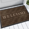 Yimobra Welcome Mat Outdoor Indoor, 47X32 All-Season Waterproof Front Door Mat, All-Weather Heavy Duty Doormat, Low Profile Porc