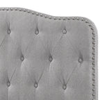 Best Quality Furniture Upholstered Panel Bed, Smoke Gray, Queen