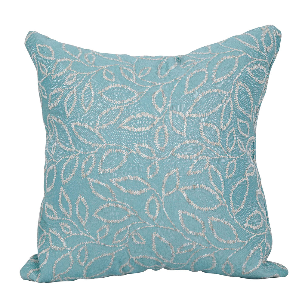 Blazing Needles Square Polyester Jacquard Throw Pillow, 17", Florian Caribb