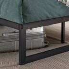 Zinus Abel Metal Platform Bed Frame King Black Steel Slat Support Easy Assembly