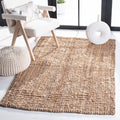 SAFAVIEH Natural Fiber Collection Accent Rug - 4 x 6, Natural, Handmade Chunky Textured Jute 0.75-inch Thick, Ideal for High T
