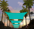 Amgo Custom Size 6' X 17' Turquoise Rectangle Square Sun Shade Sail Upf50+ Agtapr1216, Order To Make Canopy Awning, 95% Uv Block
