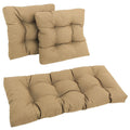 Blazing Needles Indoor/Outdoor Tufted Settee Cushion Set, Sandstone 3 Count