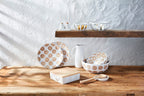 Mud Pie White Terracotta Bowls, Small 3 1/2'' X 10'' Dia