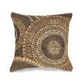 Liora Manne Marina Indoor/Outdoor Power Loomed Easy Care Pillows, Circles Brown, 18 X 18-Inch