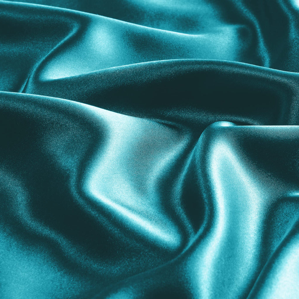 Bedelite Satin Pillowcase With Zipper, Teal Pillow Cases Queen Size Set Of 2, Super Soft And Cooling Similar To Silk Pillow Case