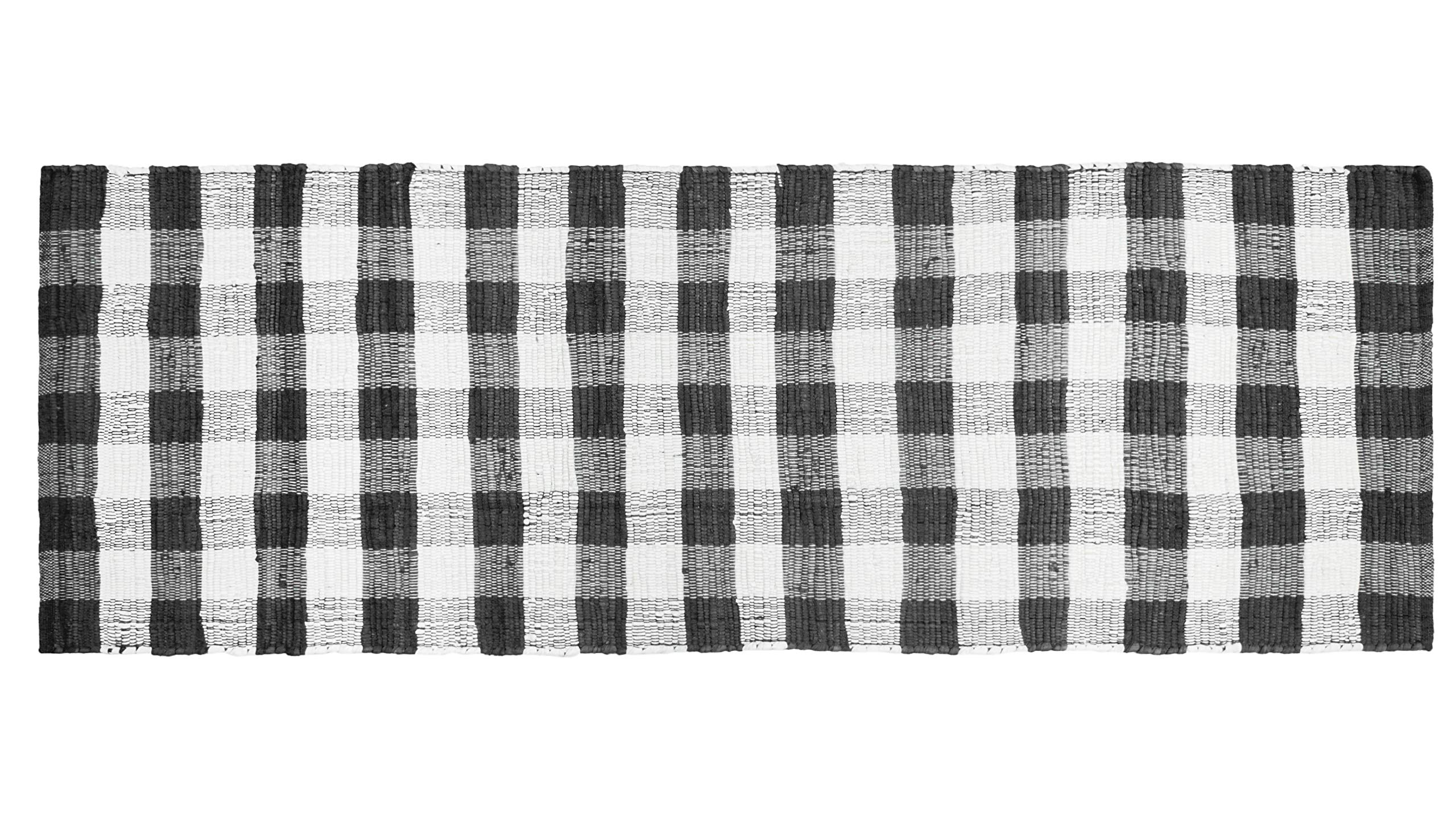 GLAMBURG Cotton Reversible Area Runner Rug 2 x 6 for Bedroom Living Room Kitchen Hallways Front Porch Laundry Room, Handwoven 