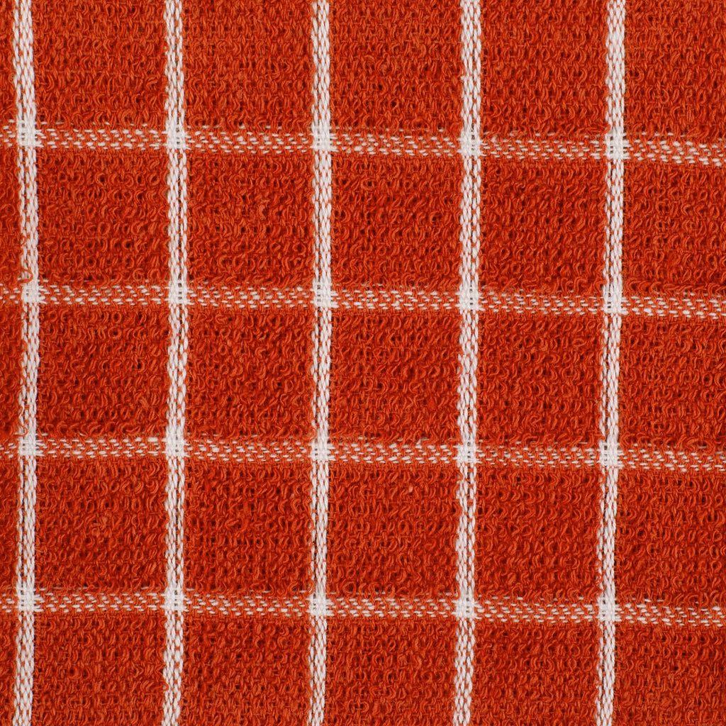 Dii Basic Terry Collection Windowpane Dishcloth Set, 12X12, Spice, 6 Piece