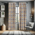 Ambesonne Boho Curtains, Chevrons Strips And Dots With Hearts Vintage Like Print, Window Treatments 2 Panel Set For Living Room