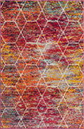 Unique Loom Trellis Frieze Collection Area Rug - Geometric (4 x 6, Multi/ Ivory)