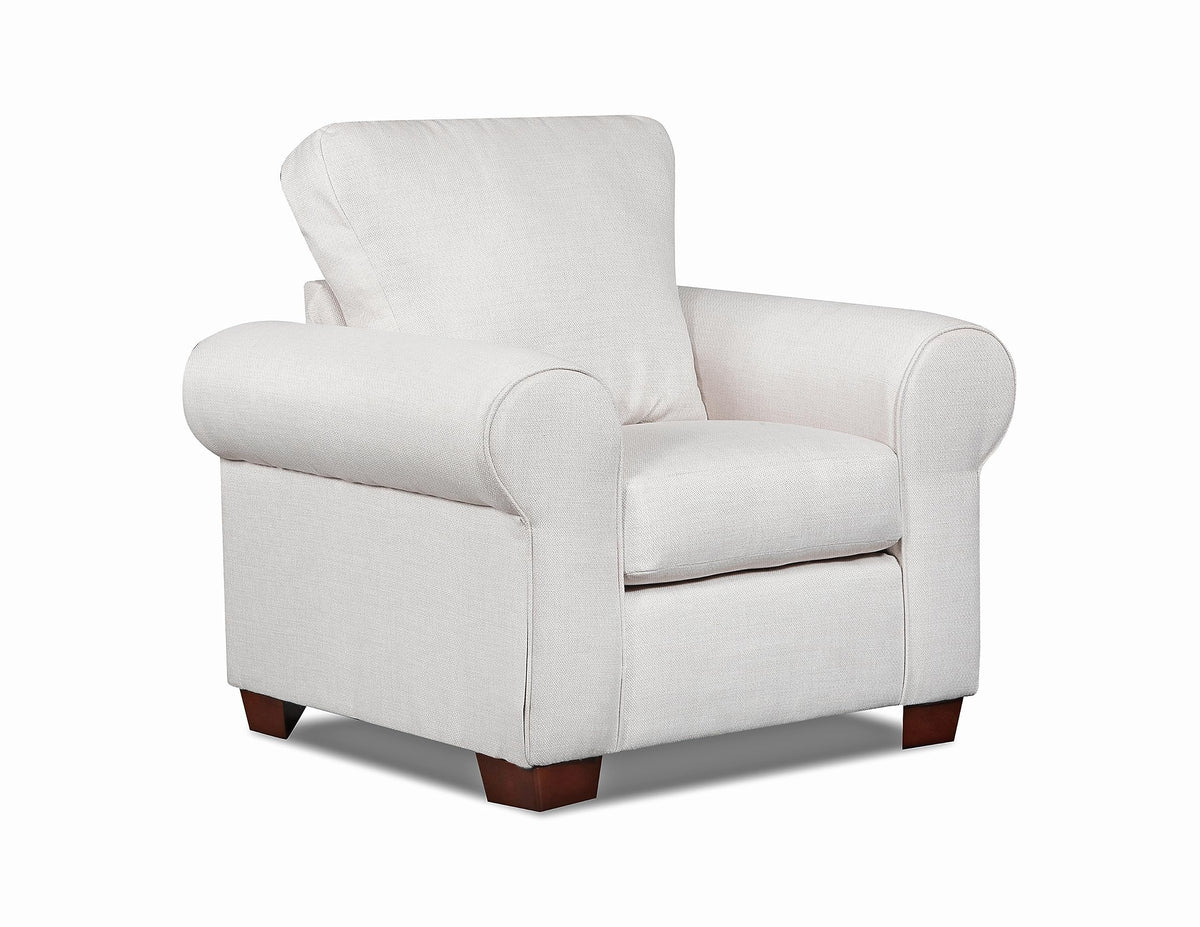 American Furniture Classics Pembroke Upholstered Chair, Soft Washed Cream Tweed