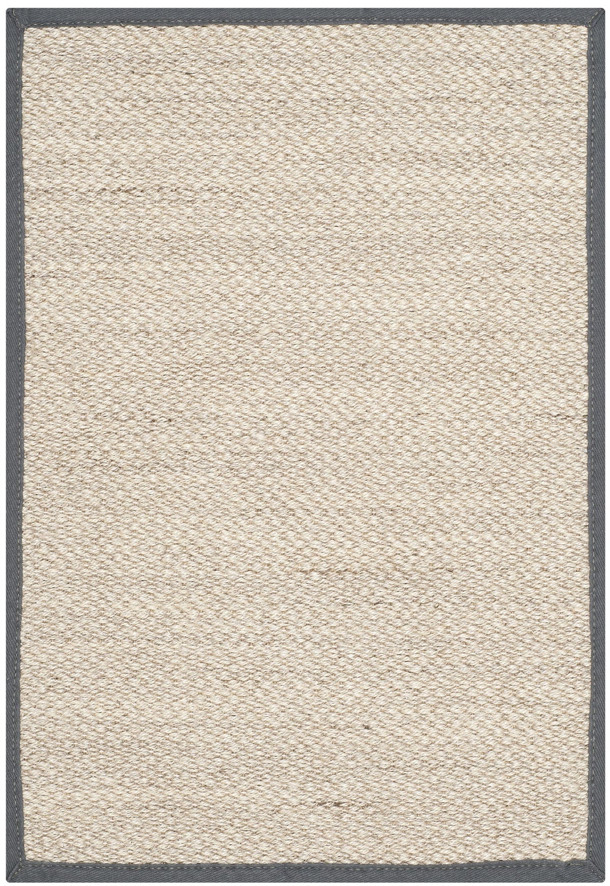 SAFAVIEH Natural Fiber Collection Accent Rug - 2 x 3, Marble & Dark Grey, Border Sisal Design, Easy Care, Ideal for High Traff
