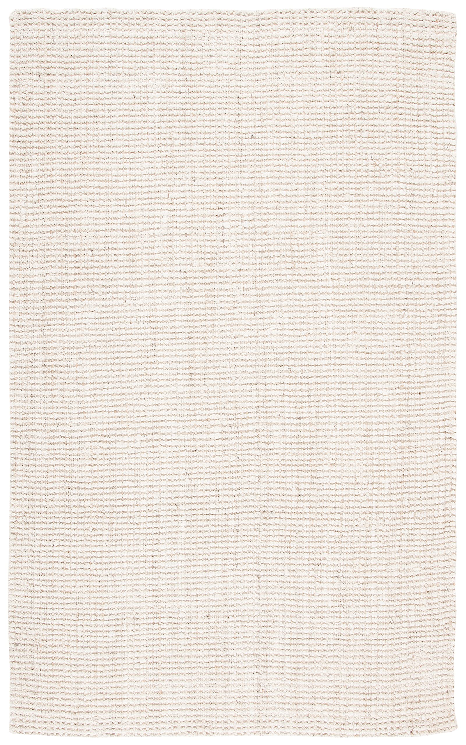 Safavieh Natural Fiber Collection Area Rug - 6' X 9', Bleach & Ivory, Handmade Farmhouse Jute, Ideal For High Traffic Areas In L