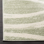 Safavieh Adirondack Collection Runner Rug - 2'6'' X 20', Sage & Cream, Modern Wave Distressed Design, Non-Shedding & Easy Care,