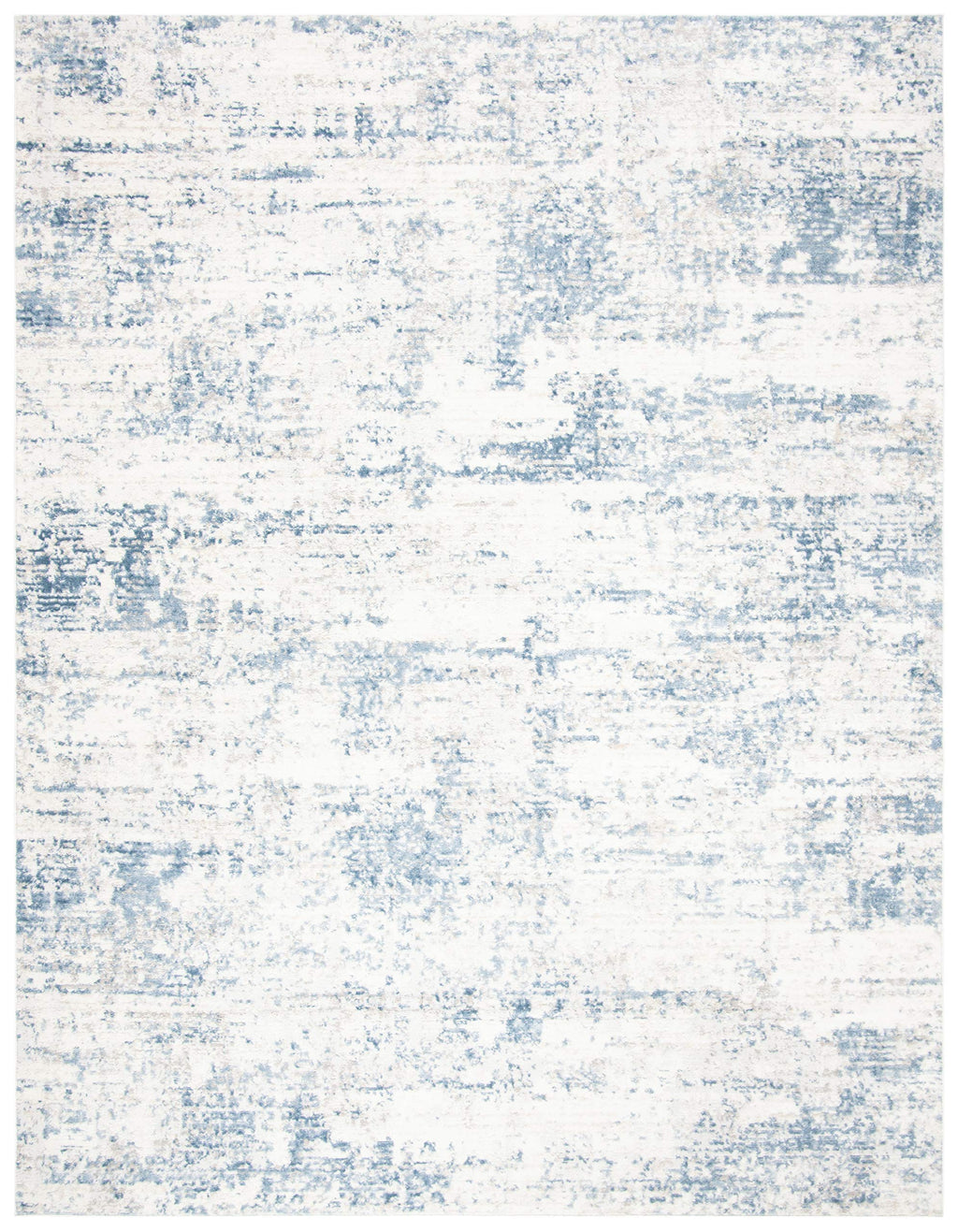 Safavieh Amelia Collection Area Rug - 9' X 12', Ivory & Blue, Modern Abstract Design, Non-Shedding & Easy Care, Ideal For High T