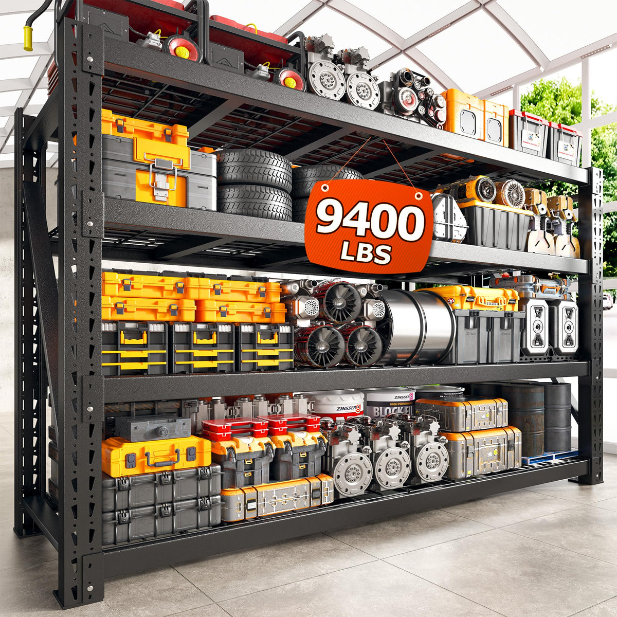 Bepatio 9400LBS Heavy Duty Garage Shelving,Storage Shelves for Warehouse