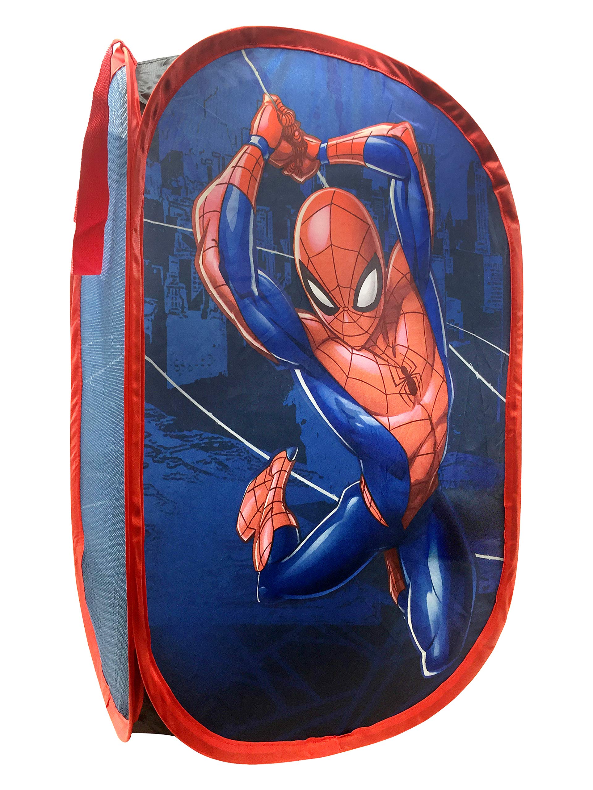 Jay Franco Marvel Spiderman Web Sling Pop Up Hamper - Mesh Laundry Basket/Bag with Durable Handles, 22 x 14