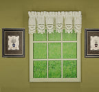 Today'S Curtain Imperial Classic Drawn Cutwork Valance, 14-Inch, Beige