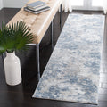 SAFAVIEH Amelia Collection Runner Rug - 2'2'' x 14', Grey & Blue, Modern Abstract Design, Non-Shedding & Easy Care, Ideal for Hi