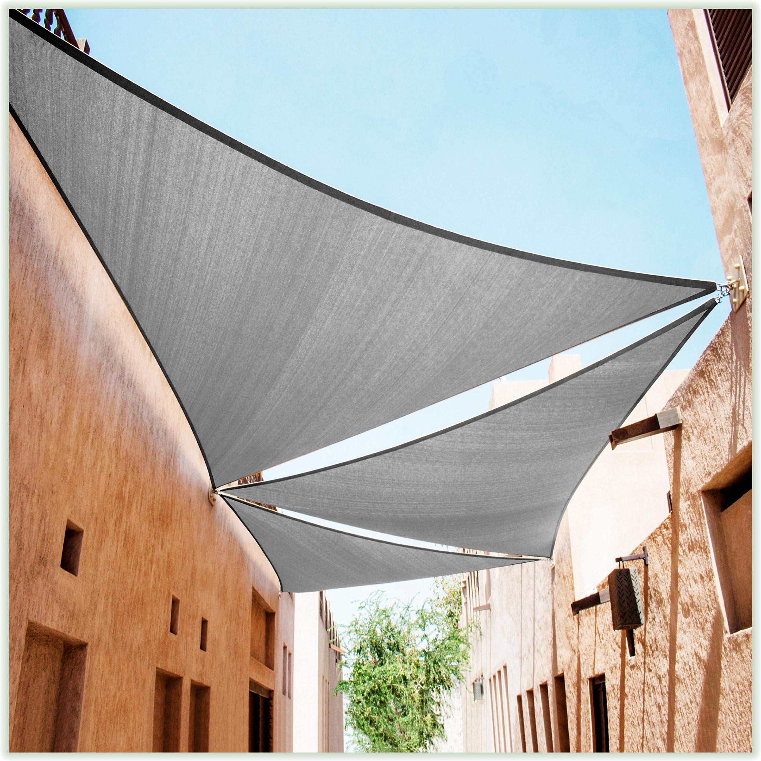 Colourtree Order To Make Custom Size 20' X 20' X 28.3' Grey Right Triangle Ctapt14 Sun Shade Sail Canopy Mesh Fabric Uv Block Up