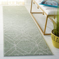 SAFAVIEH Adirondack Collection Runner Rug - 26 x 8, Sage & Ivory, Modern Geometric Design, Non-Shedding & Easy Care, Ideal for