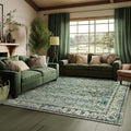 9x12 Area Rugs Washable Rug for Living Room Big Bedroom Under Bed,Faux Wool Soft No Slip Floral Boho Vintage Extra Large Carpet 