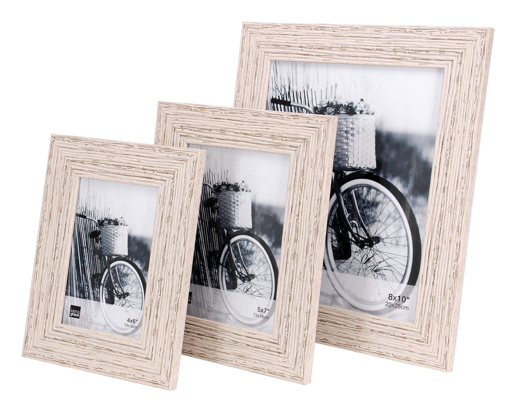 Kiera Grace Maya Weathered Beachwood Picture Frame, 8 X 10 Inches, White