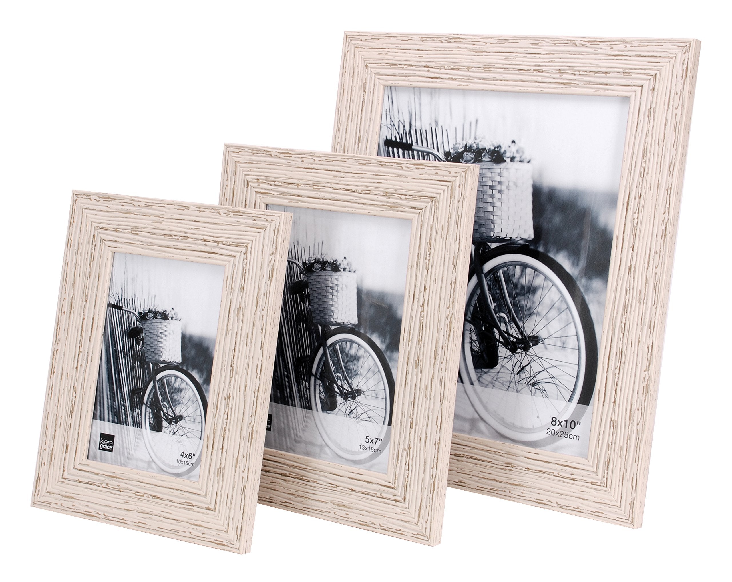 Kiera Grace Maya Weathered Beachwood Picture Frame, 8 X 10 Inches, White