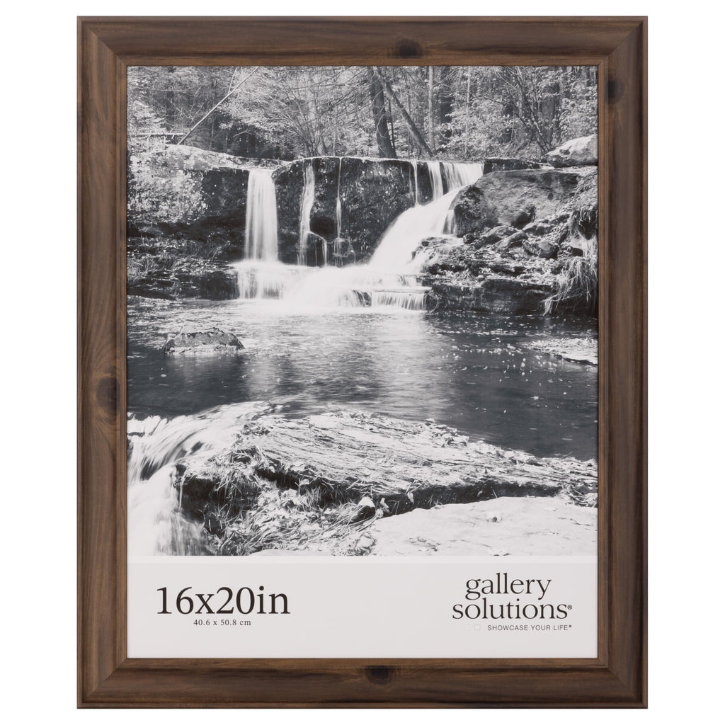 Gallery Solutions - 16''x20'' - Wallnut Frame - Large Wall Frame - Stylish and Versatile Solution - Favorite Photos or Artwork -