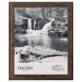 Gallery Solutions - 16''x20'' - Wallnut Frame - Large Wall Frame - Stylish and Versatile Solution - Favorite Photos or Artwork -