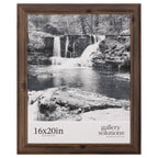 Gallery Solutions - 16''x20'' - Wallnut Frame - Large Wall Frame - Stylish and Versatile Solution - Favorite Photos or Artwork -