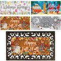 4Pcs Doormat Inserts Seasonal Door Mat Inserts Interchangeable Entrance Doormats Holiday Welcome Doormat Hello Spring Summer Fal