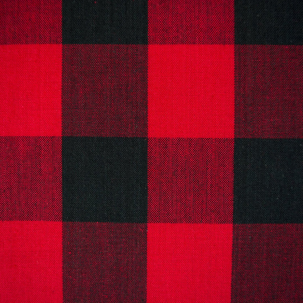 Dii Buffalo Check Collection, Classic Farmhouse Table Runner, 14X108, Red & Black