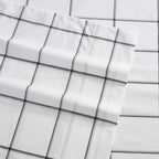 Nautica- Queen Sheet Set, Cotton Percale Bedding Set, Crisp & Cool, Lightweight & Breathable (Plot Black, Queen)