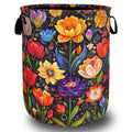 Beautiful Flower Laundry Basket Oxford Cloth Foldable Hamper 18.9x16.5Inch