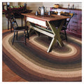 Homespice Prescott Jute Black Braided Rugs 5x8 Oval for Living Room, Bedroom Rug and Dining Room. Pet Friendly. Decor Styles- F