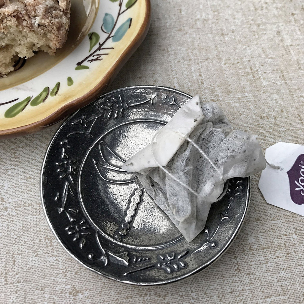 Crosby & Taylor Dragonfly 3-Inch Pewter Teabag Holder Trinket Dish
