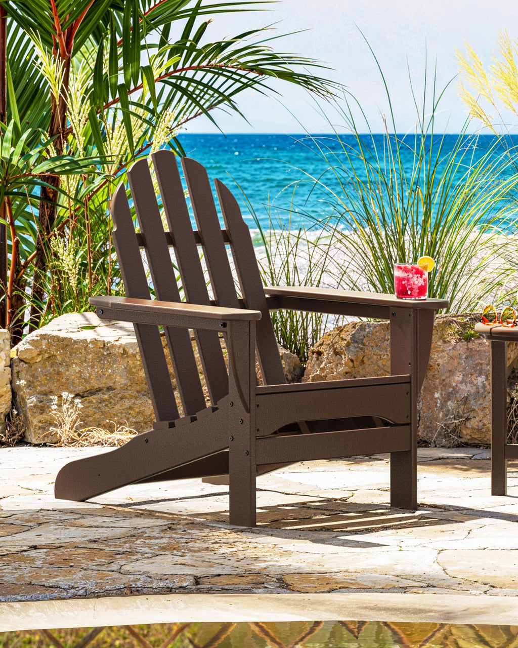 Polywood Ad4030Ma Classic Outdoor Adirondack Chair, Mahogany