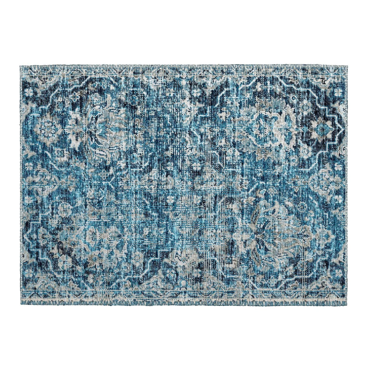 Marbella Mb4 Blue Traditional Rug Rectangle 9' X 12'