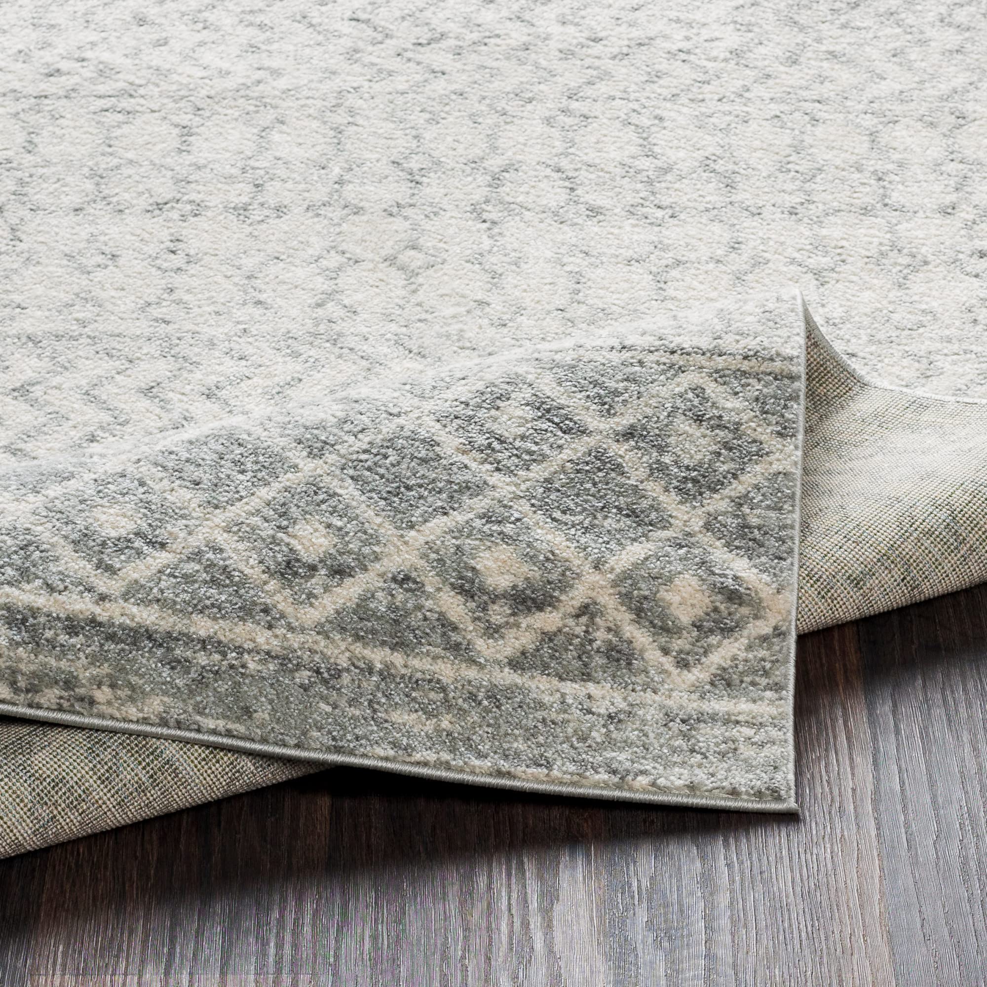 Livabliss Chester Boho Moroccan Area Rug,5'3'' X 7'6'',Grey