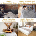 Gold Case Throw Blanket For Couch - 100% Recycled Cotton 60X80 - Retro Throw Blankets For Living Room, Bed, & Outdoor - Decorati